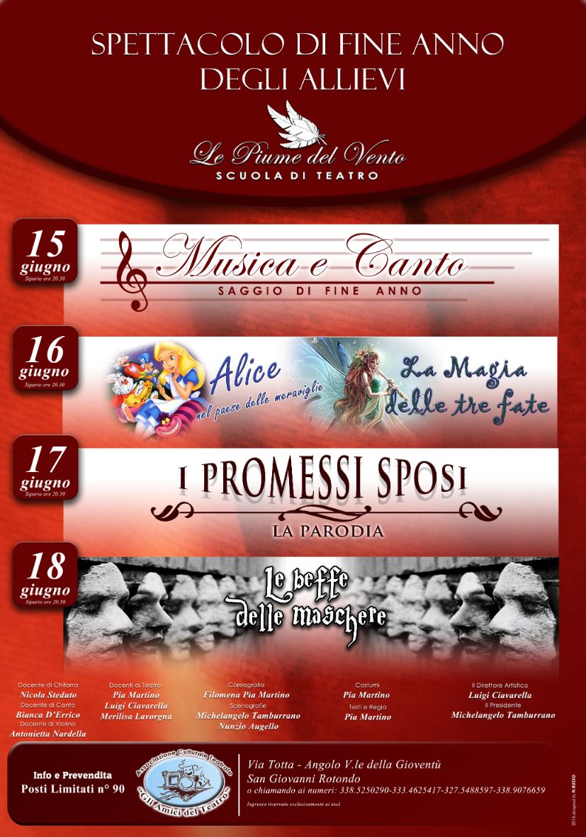 Alice nel paese delle meraviglie, La magia delle tre fate, I Promessi Sposi, Le beffe delle maschere - 1.jpg